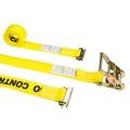 Us Cargo Control 2" x 12' Yellow E Track Ratchet Straps w/ Spring E-Fittings 5312SEF-Y